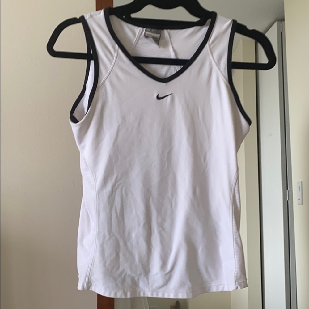 Nike white Dri fit tank top
